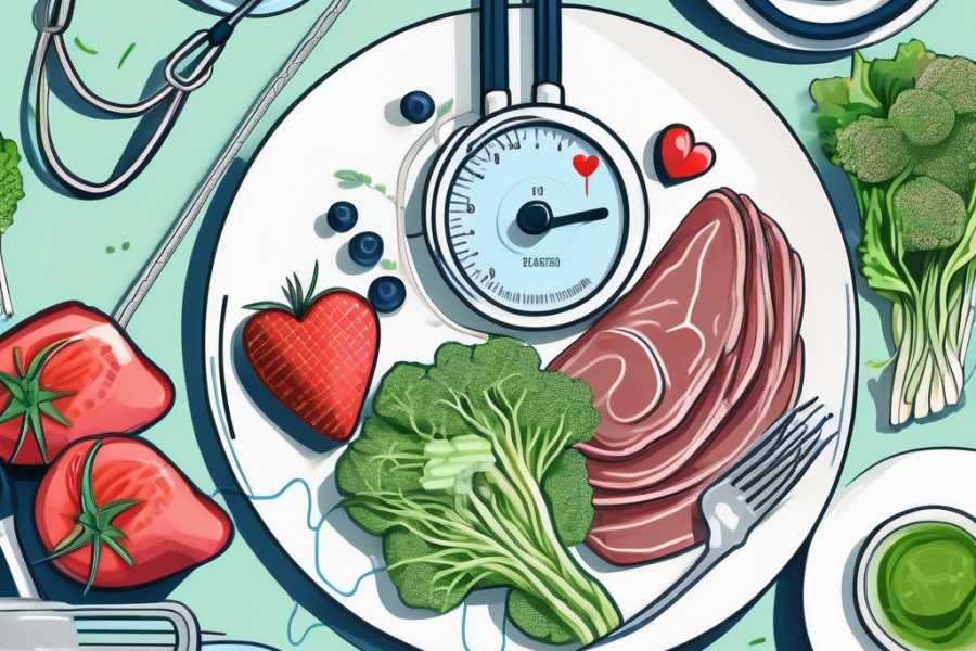 A balanced plate of nutritious food representing a healthy diet